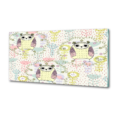 Panel de pared de cocina Búhos