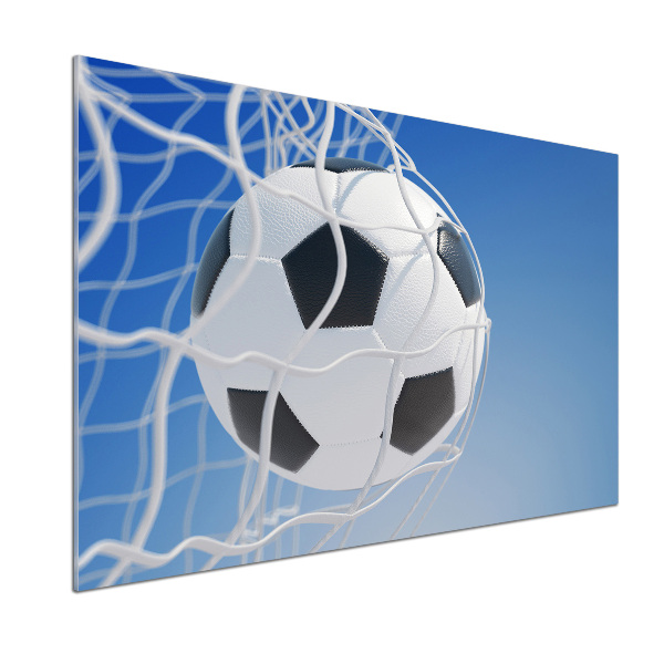 Salpicadero para cocina El balón está en la portería.