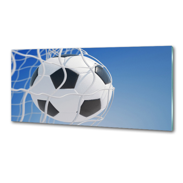 Salpicadero para cocina El balón está en la portería.