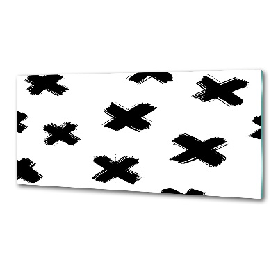 Panel antisalpicaduras Manchas blancas y negras