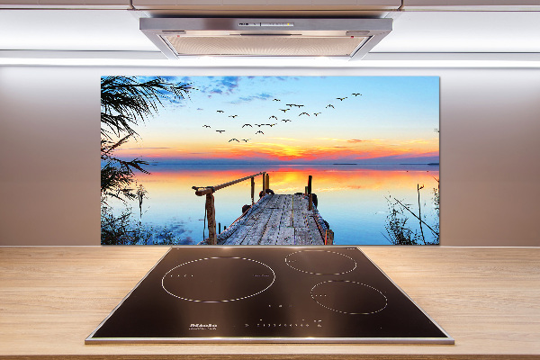 Panel antisalpicaduras Muelle en el lago