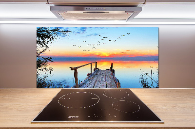 Panel do kuchni Molo nad jeziorem