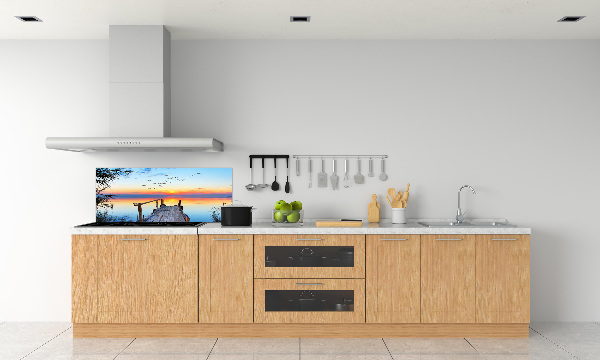 Panel antisalpicaduras Muelle en el lago