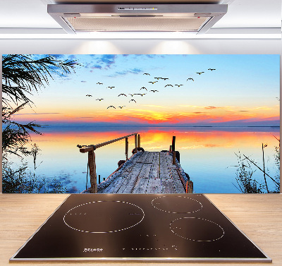 Panel antisalpicaduras Muelle en el lago