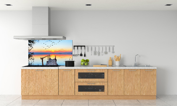 Panel antisalpicaduras Muelle en el lago