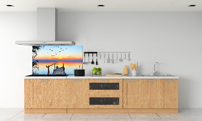Panel do kuchni Molo nad jeziorem