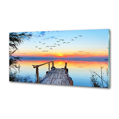 Panel do kuchni Molo nad jeziorem