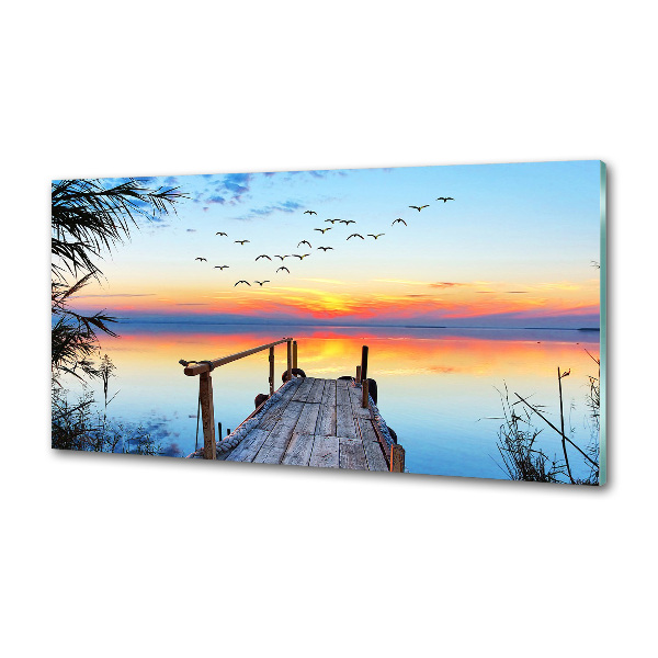 Panel antisalpicaduras Muelle en el lago