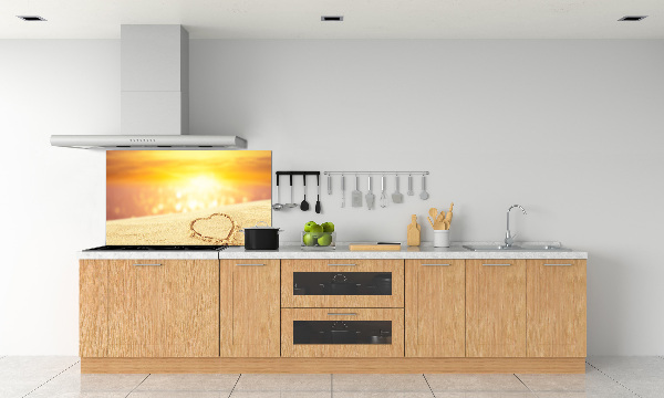 Panel do kuchni Serce na piasku