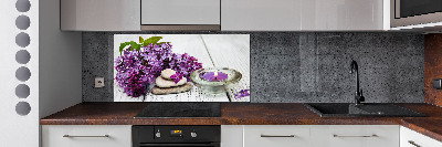 Panel de pared de cocina Piedras lilas y zen