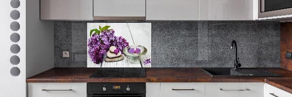 Panel de pared de cocina Piedras lilas y zen