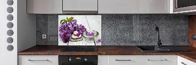 Panel de pared de cocina Piedras lilas y zen