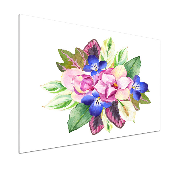 Salpicadero de cocina Un ramo de flores