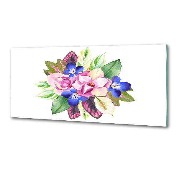 Salpicadero de cocina Un ramo de flores