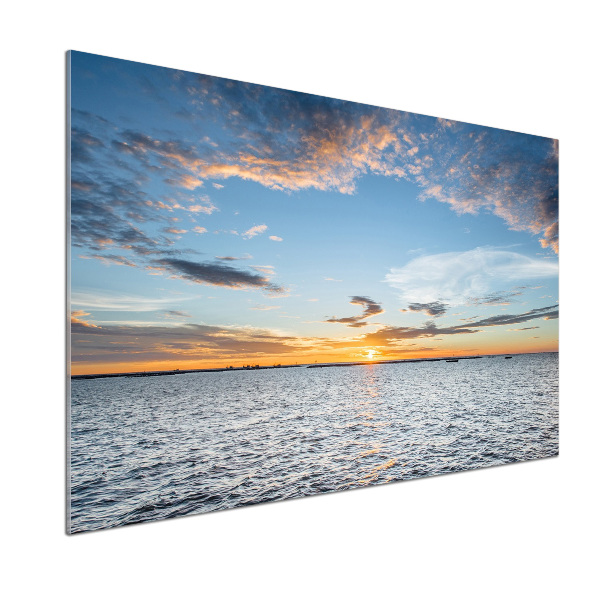 Panel antisalpicaduras Crepúsculo junto al mar