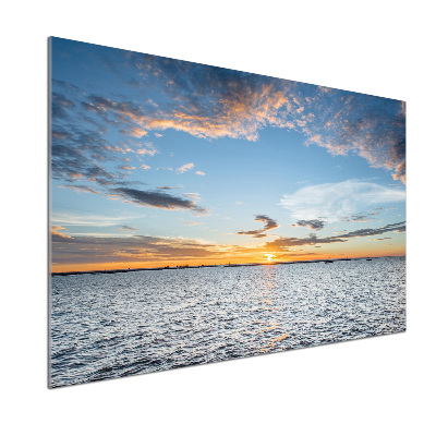 Panel antisalpicaduras Crepúsculo junto al mar