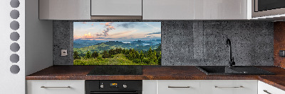 Panel para cocina Panorama de las montañas Pieniny