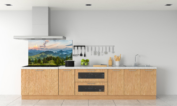 Panel para cocina Panorama de las montañas Pieniny