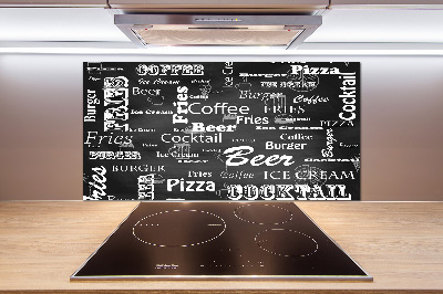 Panel de pared de cocina Menú del restaurante