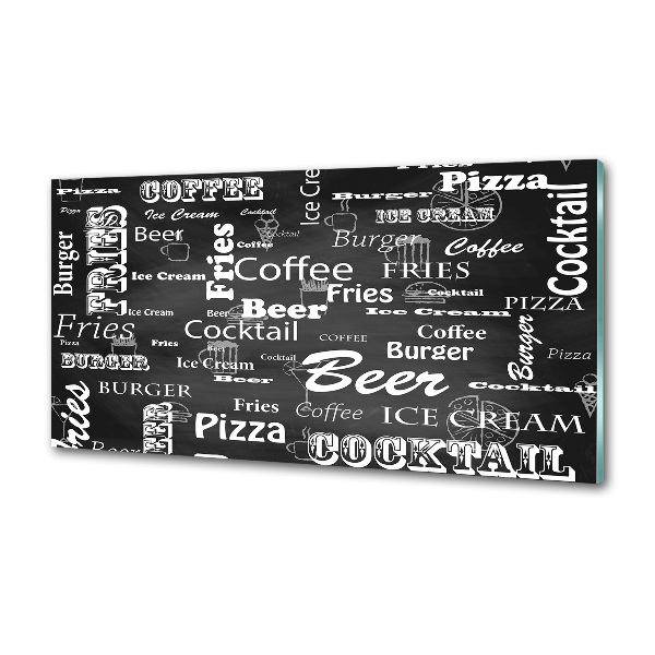 Panel do kuchni Menu w restauracji