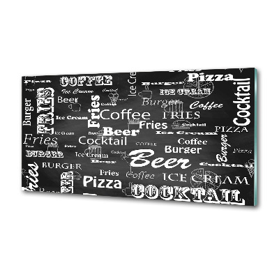 Panel de pared de cocina Menú del restaurante