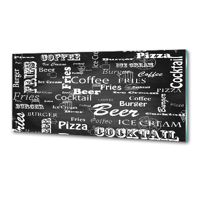 Panel de pared de cocina Menú del restaurante