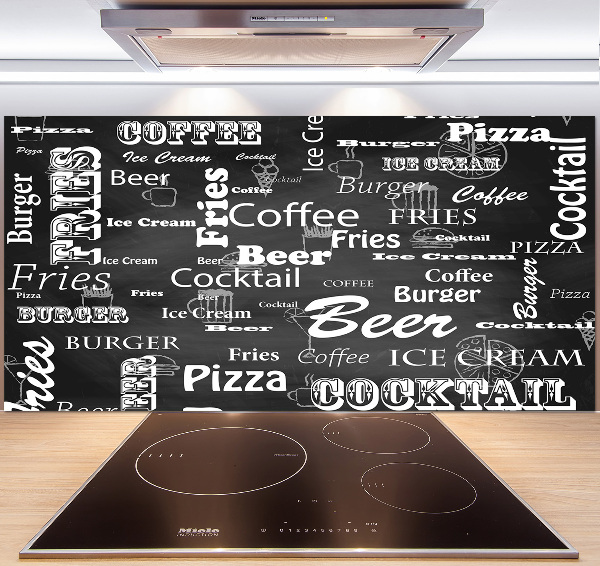 Panel de pared de cocina Menú del restaurante