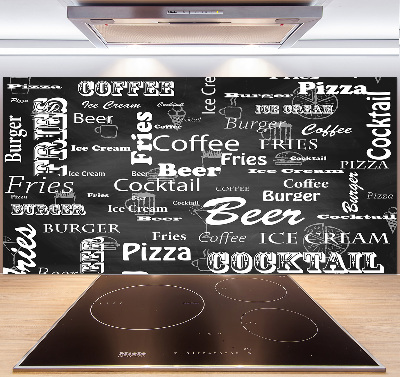 Panel de pared de cocina Menú del restaurante