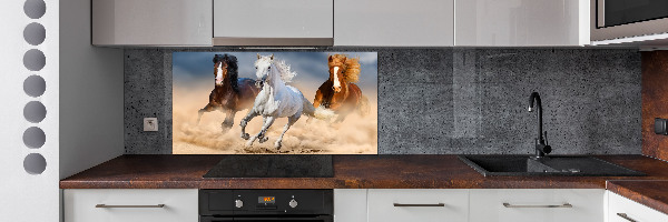 Panel do kuchni Konie na pustyni