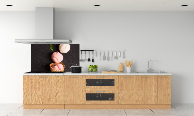 Panel de pared de cocina Helado en cono de waffle