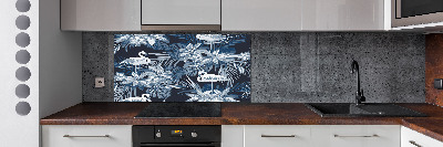 Panel antisalpicaduras Flamencos y plantas