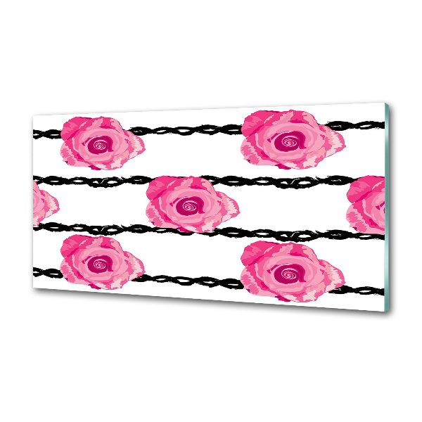 Salpicadero para cocina Rosas