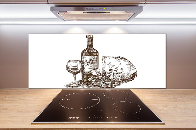 Salpicadero de cocina Vino y aperitivos