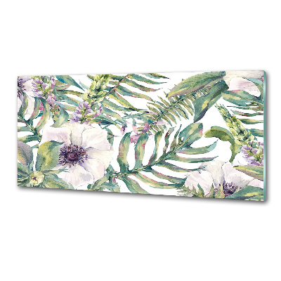 Salpicadero de cocina Helechos y flores