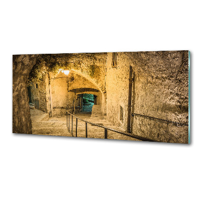 Salpicadero de cocina Peille de noche, Francia