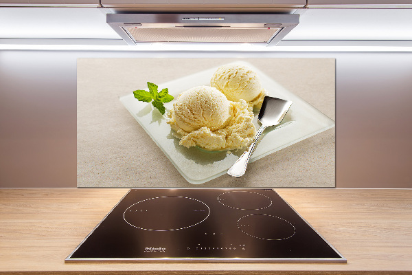 Panel para cocina Helado en un plato