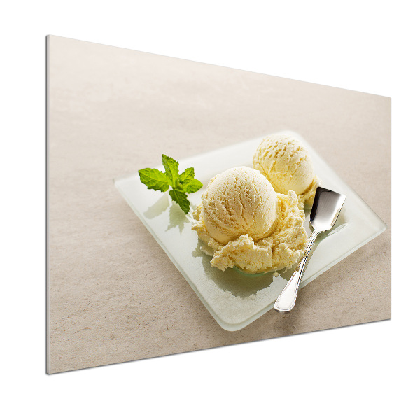 Panel para cocina Helado en un plato