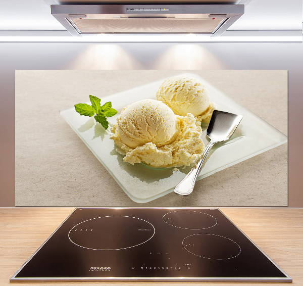 Panel para cocina Helado en un plato
