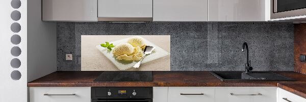 Panel para cocina Helado en un plato