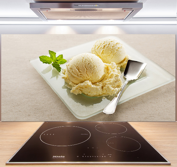 Panel para cocina Helado en un plato