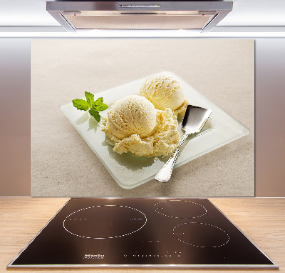 Panel para cocina Helado en un plato