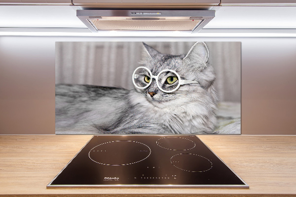 Panel para cocina Gato con gafas