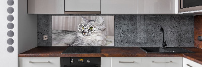Panel para cocina Gato con gafas