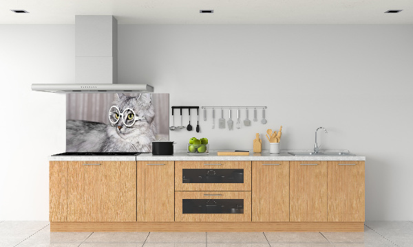 Panel para cocina Gato con gafas