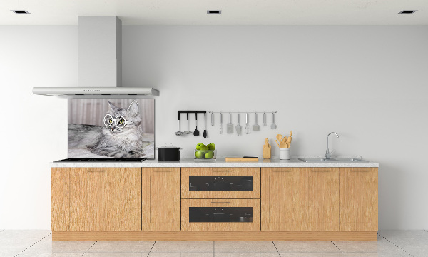 Panel para cocina Gato con gafas
