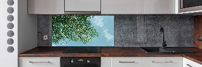 Panel para cocina Hojas en el cielo