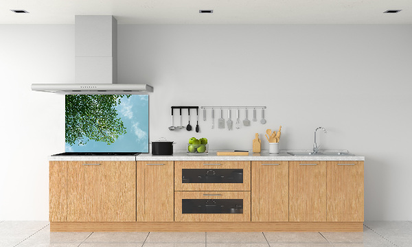 Panel para cocina Hojas en el cielo