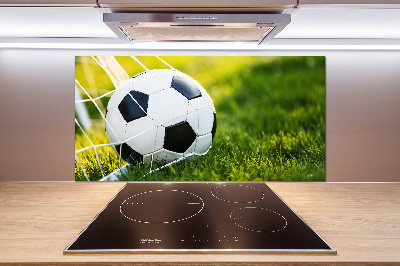 Panel antisalpicaduras El balón está en la portería.