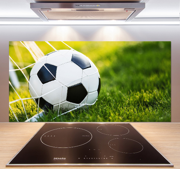 Panel antisalpicaduras El balón está en la portería.