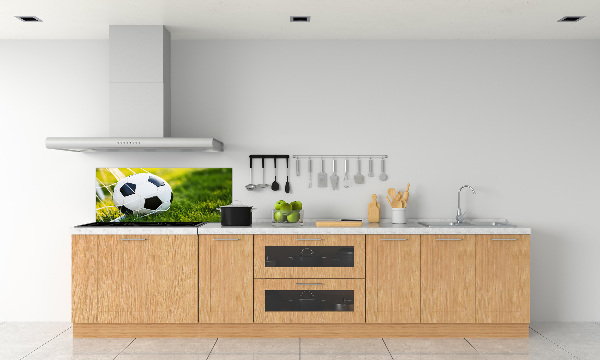 Panel antisalpicaduras El balón está en la portería.